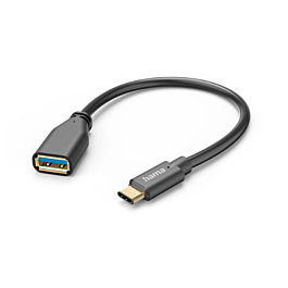 Kabel HAMA USB-C - USB-A - 15cm crni
