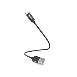 Kabel HAMA USB-A - USB-C 0,2 m - 201600 nylon crni