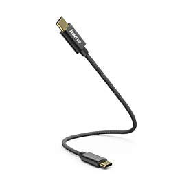 Kabel HAMA USB-C - USB-C 0,2 m - 201604 nylon crni