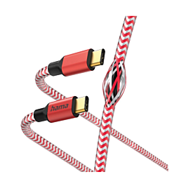 Kabel HAMA USB-C - USB-C 1,5 m - 201560 nylon crveni