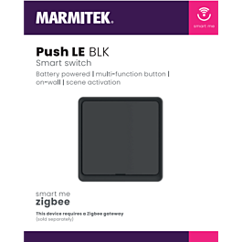 Pametni zidni prekidač na baterije MARMITEK ( Push LE BLK ) - Zigbee