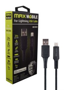 DATA Kabel MAXMOBILE USB TYPE C 3A, Kevlar crna (UDC3028)