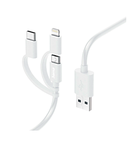 Kabel HAMA USB-A - Micro USB - USB-C - LIGHT 1 m - 201535