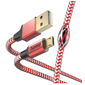 Kabel HAMA USB-A - Micro USB 1,5 m - 201556 nylon crveni