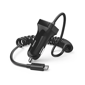 Punjač HAMA AUTO USB-C - 201609 12W 1m crni