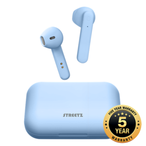 Slušalice STREETZ TWS-1107, mikrofon, Bluetooth, TWS, plave