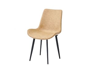 Blagovaonska stolica KLIMT-Svijetlo smeđa / crne noge