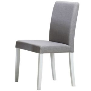 Blagovaonska stolica LORA BASIC II-Siva / bijele noge