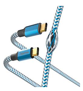 Kabel HAMA USB-C - USB-C 1,5 m - 201557 nylon plavi