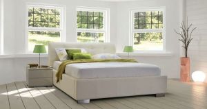 Krevet MANDU sa podiznom podnicom i spremištem-Bijela-160x200 cm