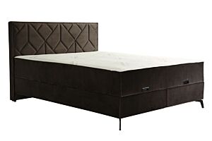 Box Krevet KRON sa podiznom podnicom i madracem-90x200 cm     -Smeđa