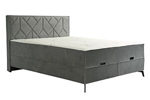 Box Krevet KRON sa podiznom podnicom i madracem-90x200 cm     -Svijetlo siva