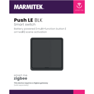 Pametni zidni prekidač na baterije MARMITEK ( Push LE BLK ) - Zigbee