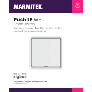 Pametni zidni prekidač na baterije MARMITEK ( Push LE WHT ) - Zigbee