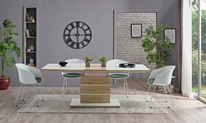 Blagovaonski stol REYES-Sonoma/bijela-160/200 x 90 cm