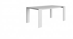 Blagovaonski stol SORIANO XL-Bijela visoki sjaj
