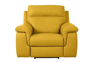 Kožna relax fotelja ALAN-Žuta